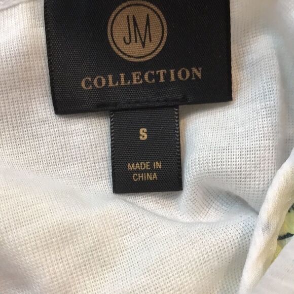 JM Collection Printed Poncho Rhinestone Blouse women’s size small - Picture 6 of 6